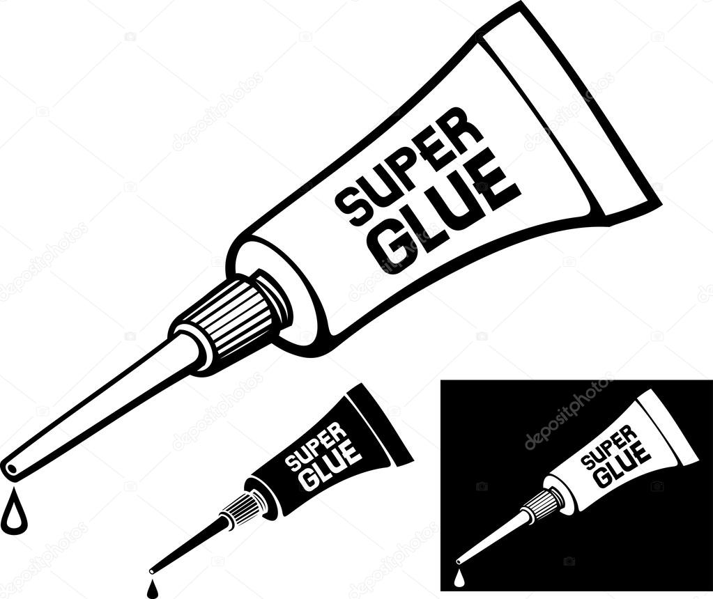 Glue Black And White Clipart