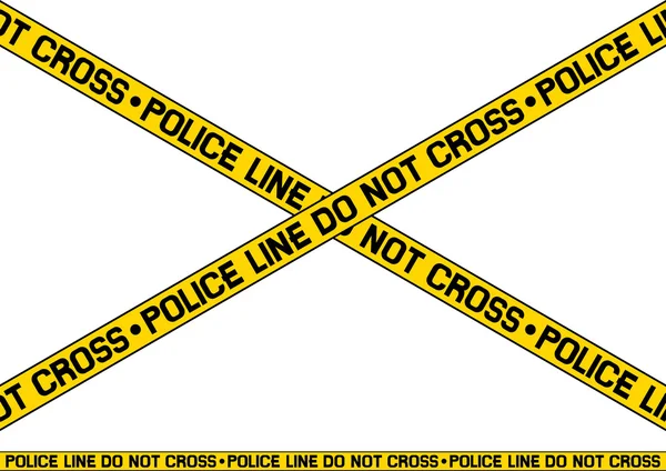 Поліція лінії не хрест — стоковий вектор