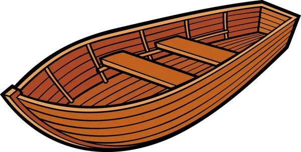 Barco de madera — Vector de stock