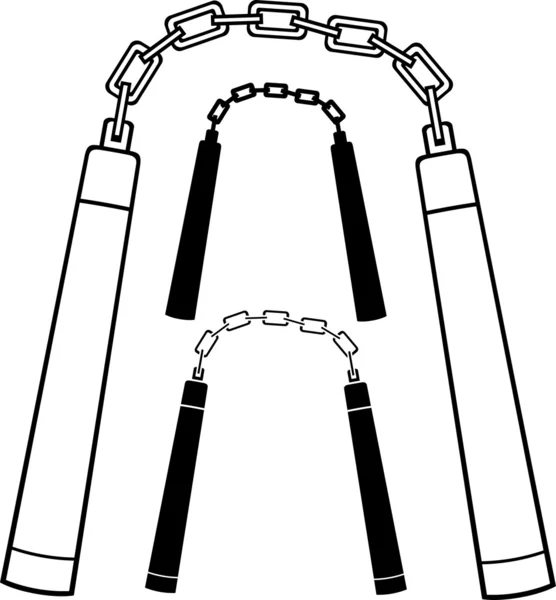 Nunchaku weapon Vector Graphics