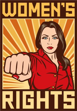 Womens rights poster clipart