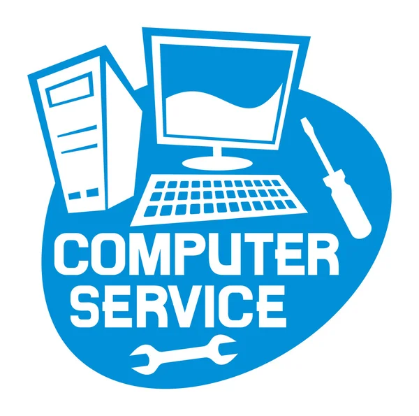 Label de service informatique — Image vectorielle