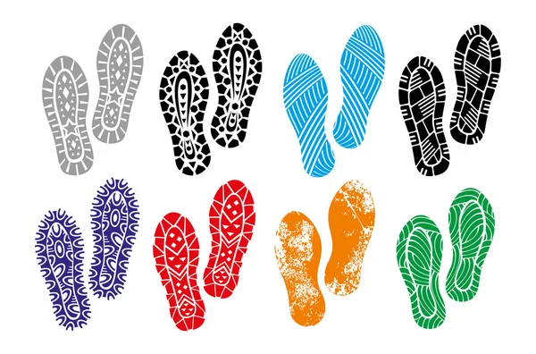 Imprint soles shoes — Stock Vector