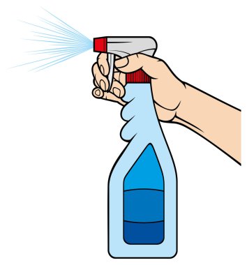 Cleaning spray bottle clipart