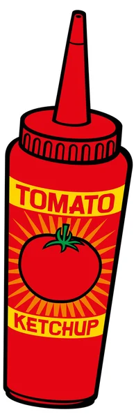Bottiglia di ketchup di pomodoro — Vettoriale Stock