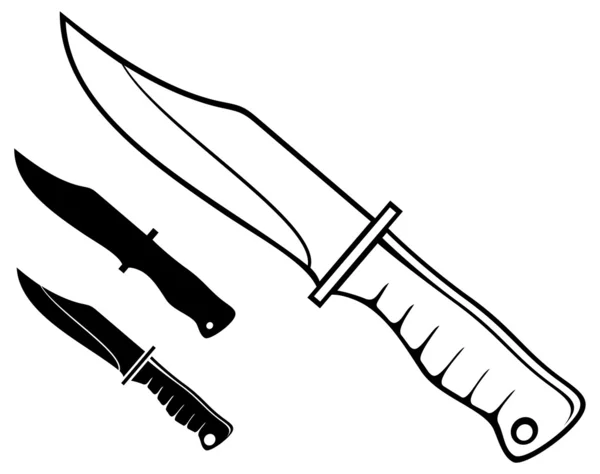 Cuchillo militar — Vector de stock