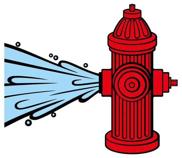 Open fire hydrant — Stock Vector