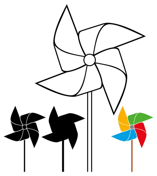 Coleção Pinwheel — Vetor de Stock