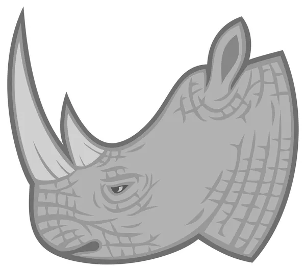 Rhino fej — Stock Vector