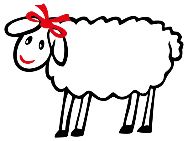 Sheep on white — Stock Vector