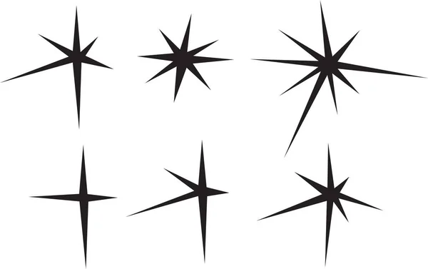 Sparkles Pictogrammen Vector Set — Stockvector