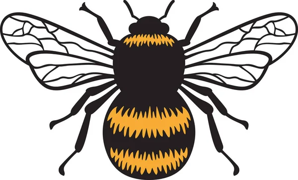 Bumblebee Insecto Color Vector Ilustración — Archivo Imágenes Vectoriales