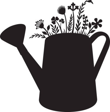 Çiçek vektör illüstrasyonlu su kutusu