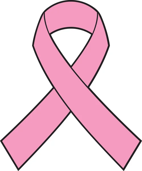 Pink Awareness Ribbon Vector Illustratie Ontwerp Van Borstkanker — Stockvector