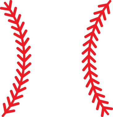 Baseball Laces (stitches) vector illustration clipart