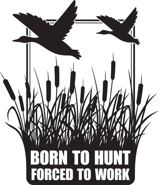 Born Hunt Forced Work Vector Illustration — Stock Vector