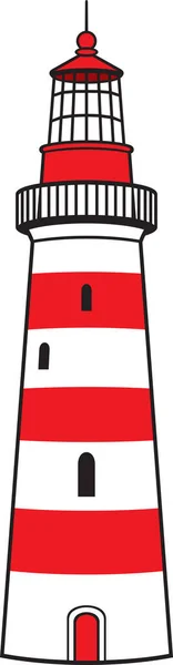 Vector Illustration Lighthouse Color — Stock Vector