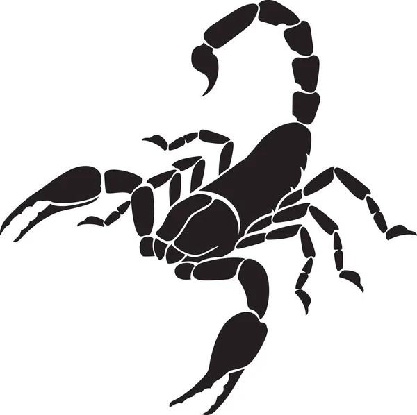 Černý Vektorový Obrázek Škorpióna — Stockový vektor