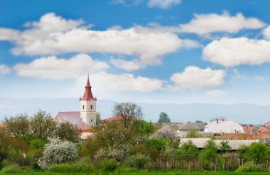 küçük bir kasaba görünümünde Ukrayna