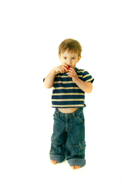 Toddler over white — Stock Photo, Image