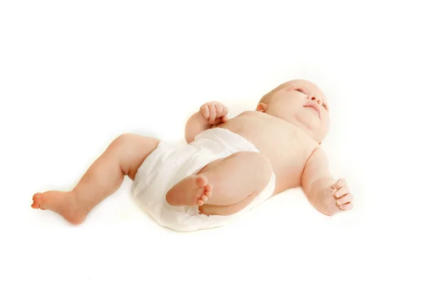 Μωρό πάνω από λευκό — Φωτογραφία Αρχείου