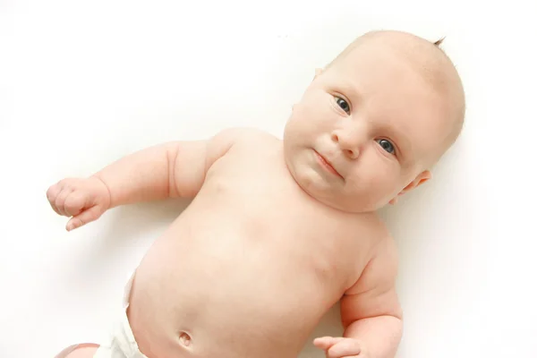 Baby over white — Stockfoto