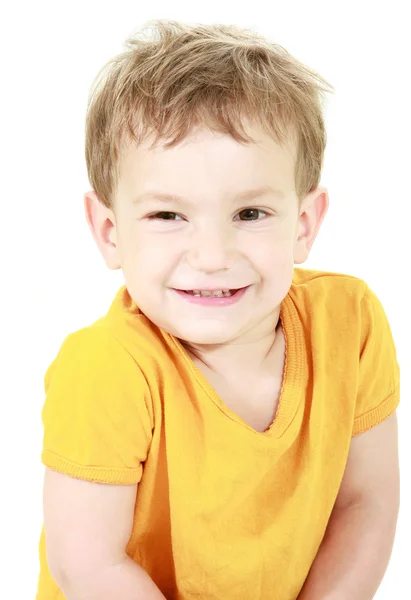 Sorrindo criança sobre branco — Fotografia de Stock