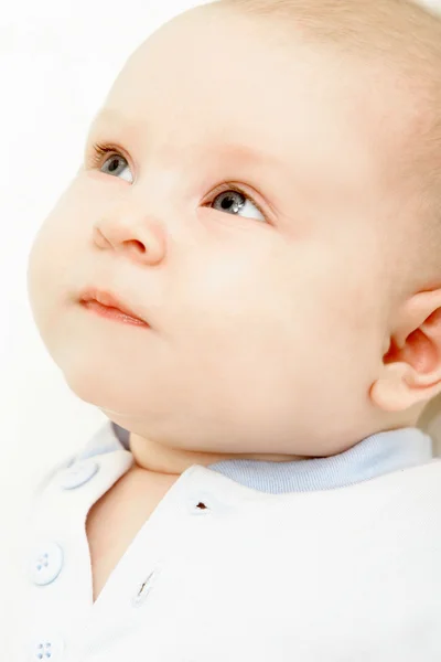 Baby portrait over white — Stock Photo, Image