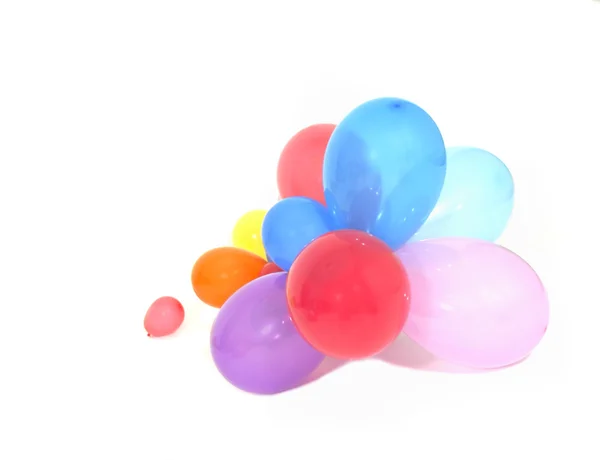 Colorful balloons over white — Stock Photo, Image