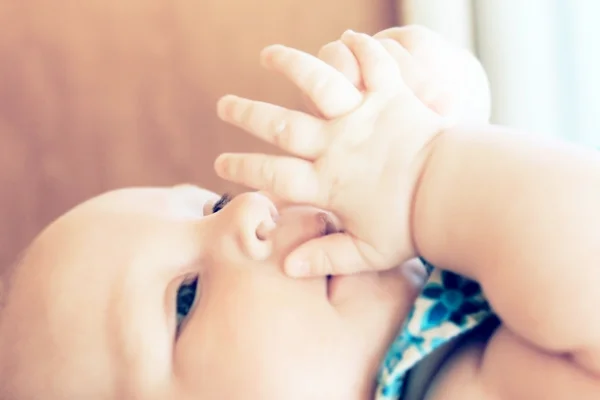 Close-up van baby portret — Stockfoto