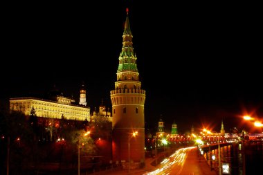 Moskova kremlin ve hükümet geceleri