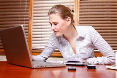 attracive iş kadını işyerinde