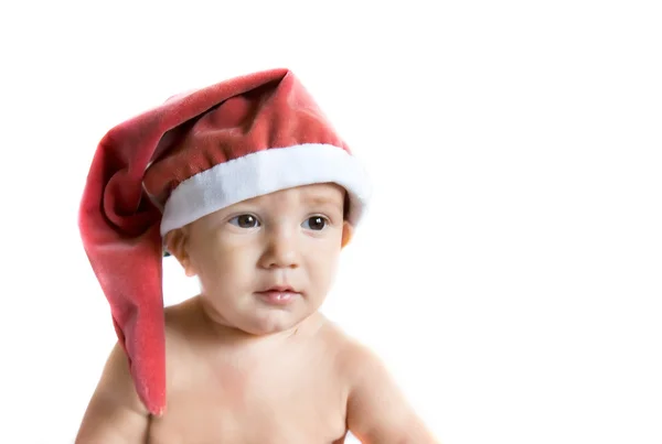 Santa baby nad bílá — Stock fotografie