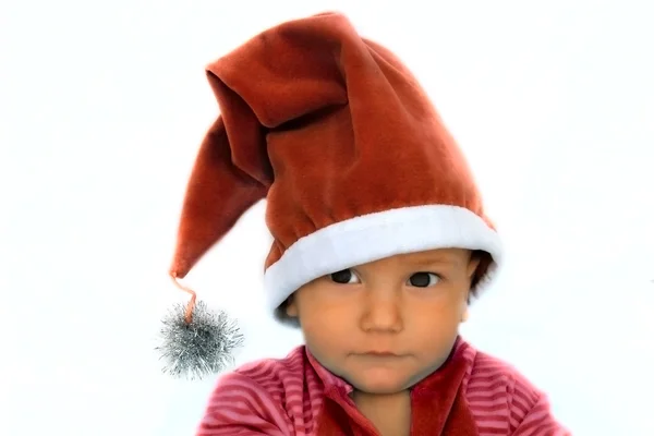 Retrato de bebé santa — Foto de Stock