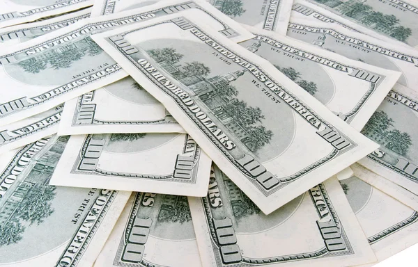 100 us dollars banknotes background — Stock Photo, Image