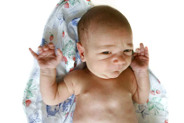 2 周大的宝宝的肖像 — 图库照片