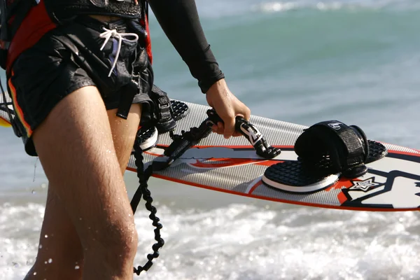 man with kite board