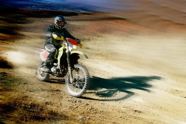 Moto racer in beweging — Stockfoto