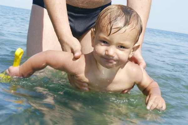 Swimming baby — Stock Photo, Image