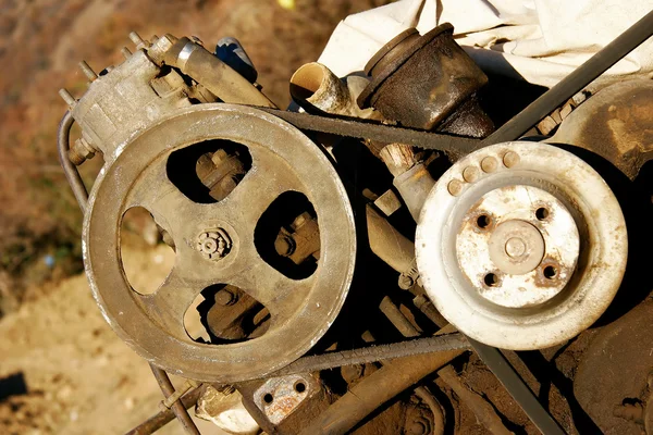 Close up of rusty motor — Stock Photo, Image