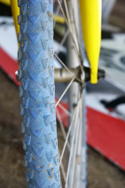 Close-up de roda de bicicleta — Fotografia de Stock