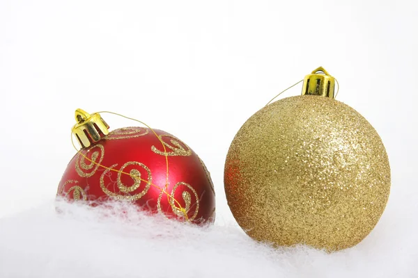 Xmas balls over white — Stock Photo, Image