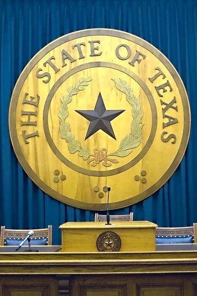 Texas state emblem in capitol — Stock Photo, Image