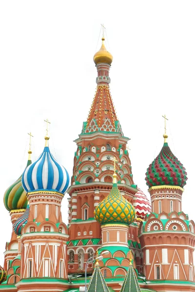 St basil cathedral over white, moscow, russia — Stock Photo, Image