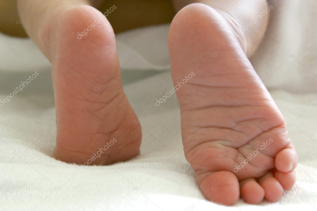 close up of baby feet