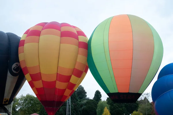 Masternon New Zealand April 2022 People Attending Hot Air Balloon — Stok Foto