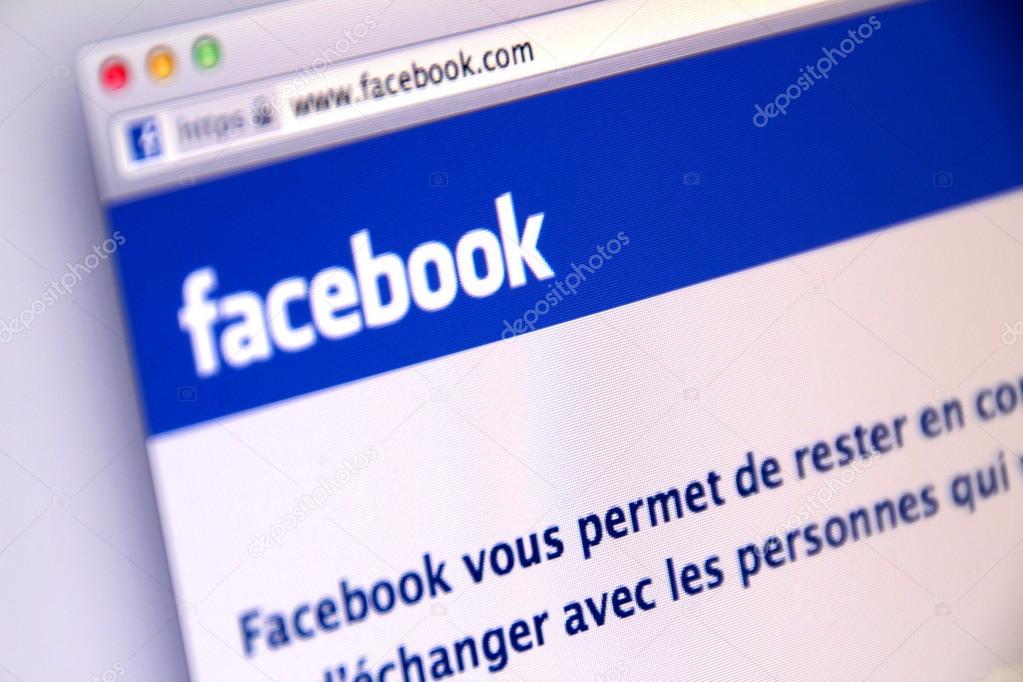 French Facebook Sign-in Page used by Millions of Users Around the World ...