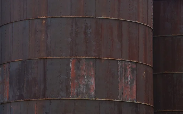 Close-up van verroeste silo — Stockfoto