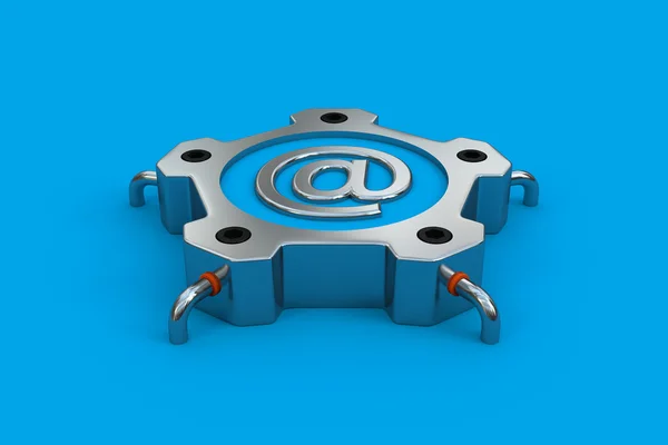 Steel email — Stock Photo, Image