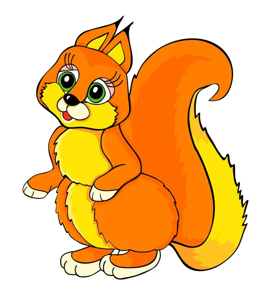 Bellezza scoiattolo cartone animato — Foto Stock